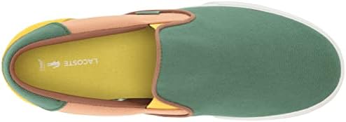Lacoste Men's Jump Serve Slip on Sneaker, Green/TAN, 9.5 : Amazon